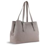 Сумка женская BUGATTI Bella, бежевая, воловья кожа/полиэстер, 33х14х25 см