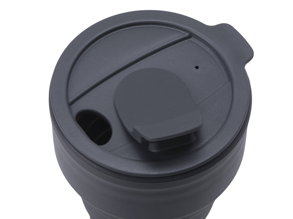 Силиконовый складной стакан GoCup, темно-серый — изображение 5