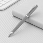 Ручка металлическая шариковая Flow soft-touch, светло-серый/серебристый