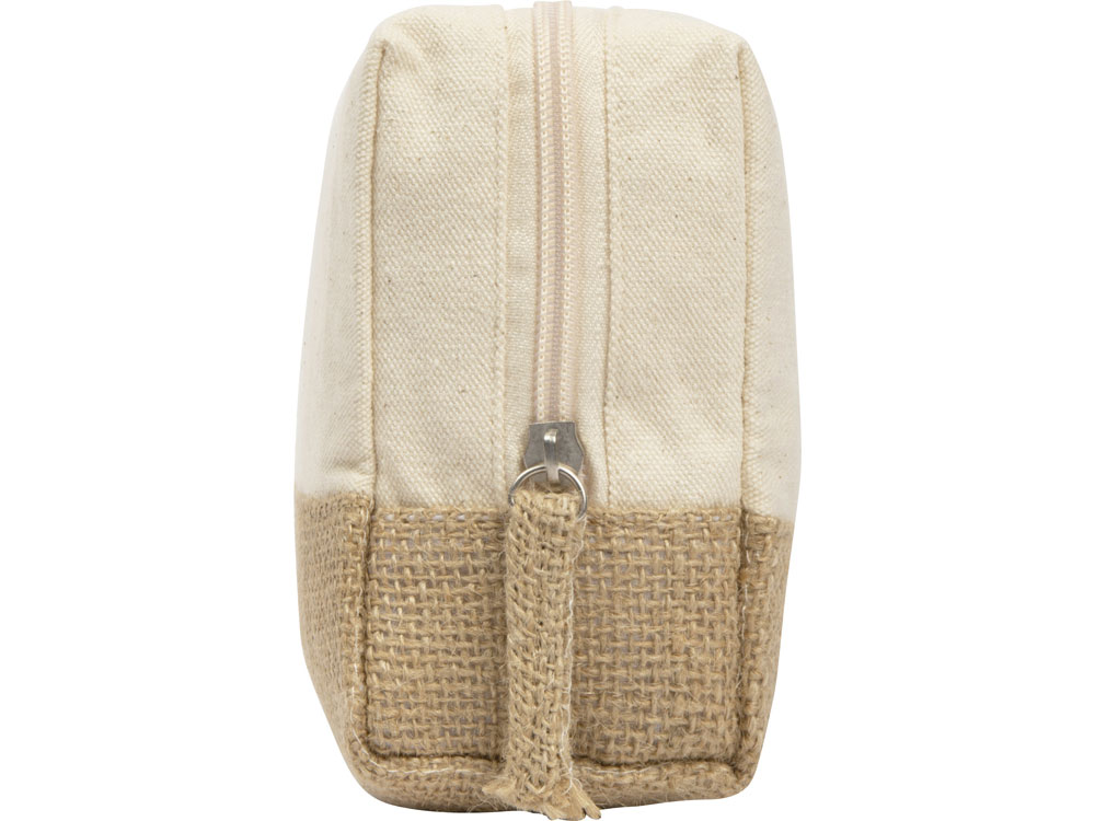 Косметичка Jute с ручкой из хлопка и джута, натуральный — изображение 5