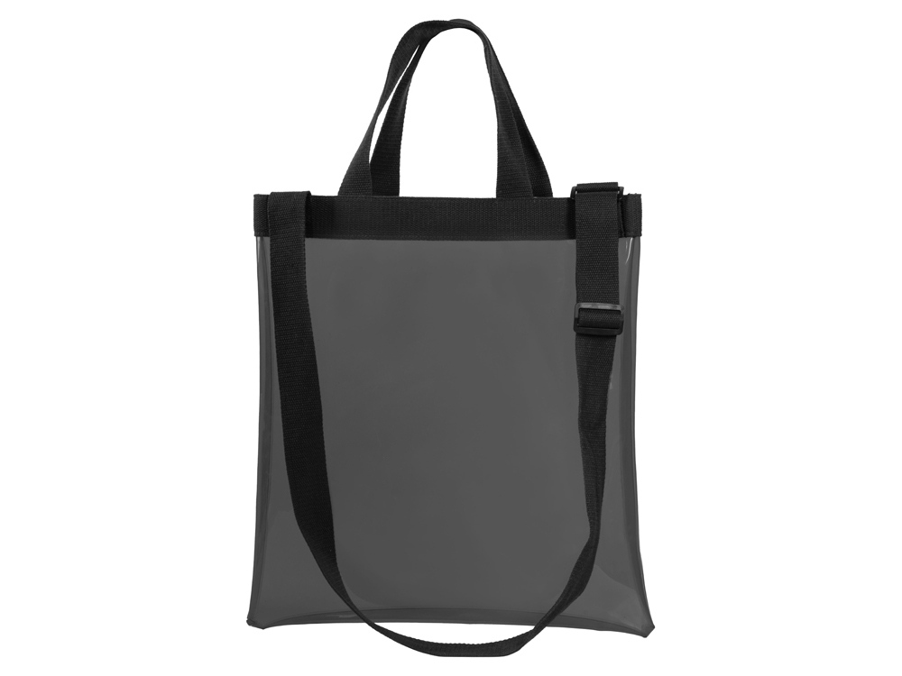 Сумка Frank из прозрачного пластика с регулирующейся лямкой, черный (P) — изображение 2