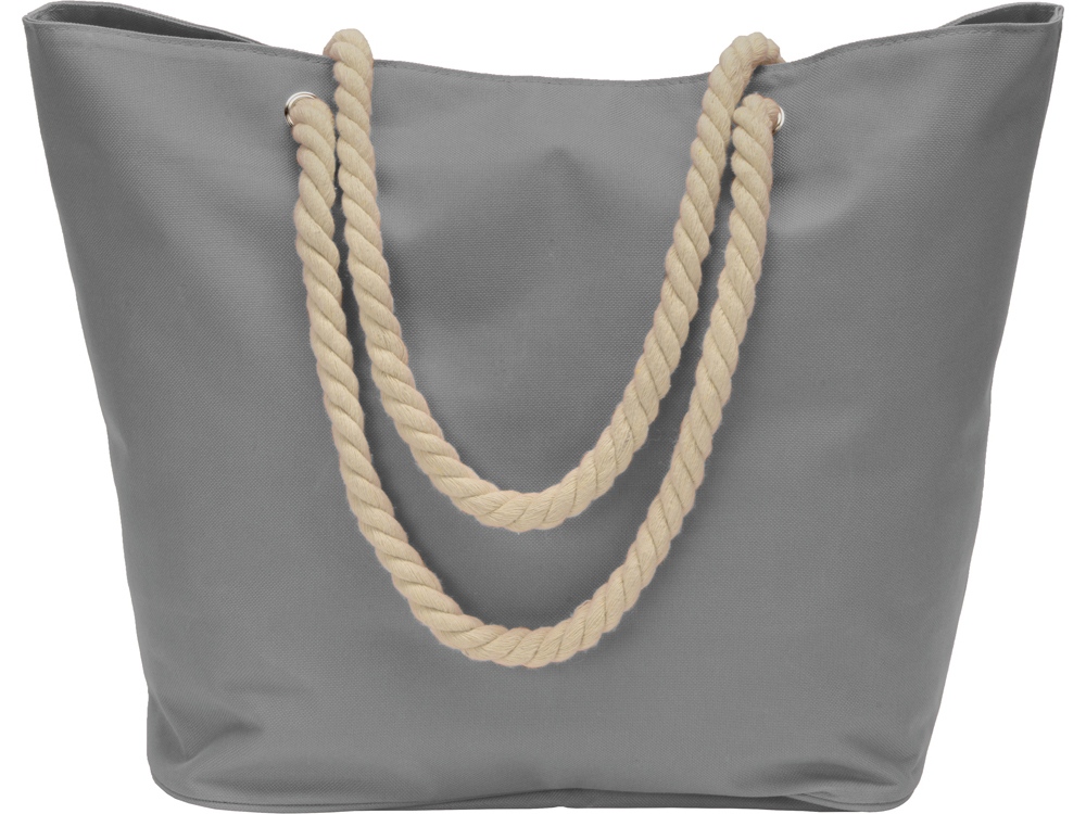 Сумка Seaside для шопинга и пляжа с широким дном, серый — изображение 3
