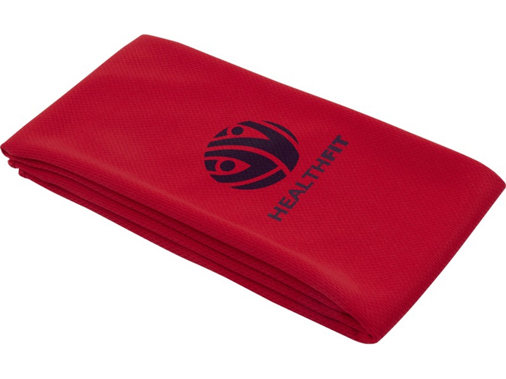 Lucas спортивное полотенце из переработанного полиэстера 30х80 см - Красный — изображение 6