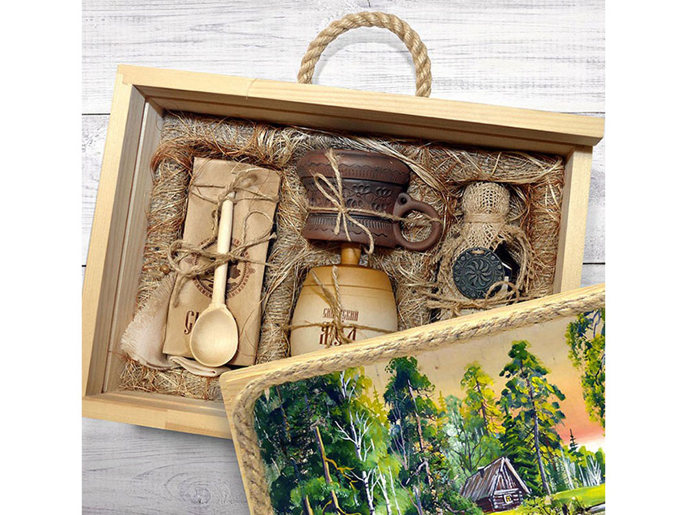 Подарочный набор Лесная пасека, бежевый — изображение 5