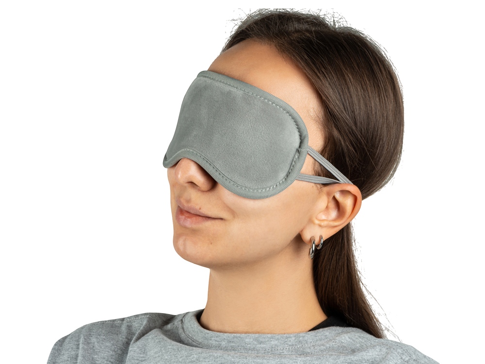 Маска для глаз Dream из полиэстер спандекс плюш, серый — изображение 4
