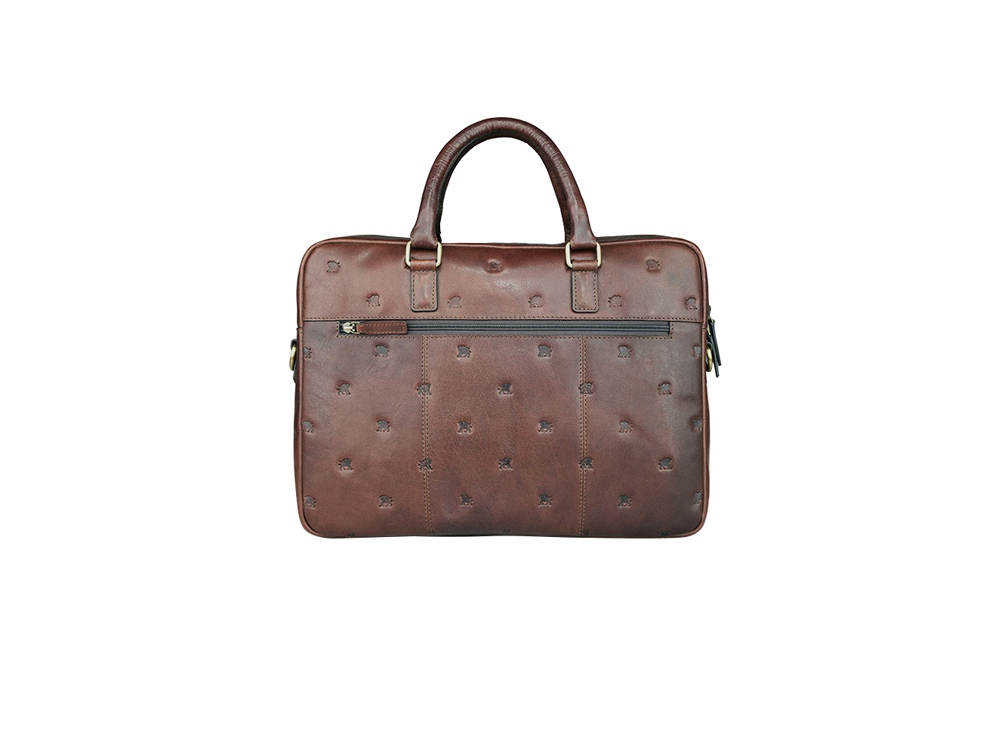 Сумка Mano Don Leon, натуральная кожа в коричневом цвете, 41 х 29,5 х 8,5 см — изображение 2