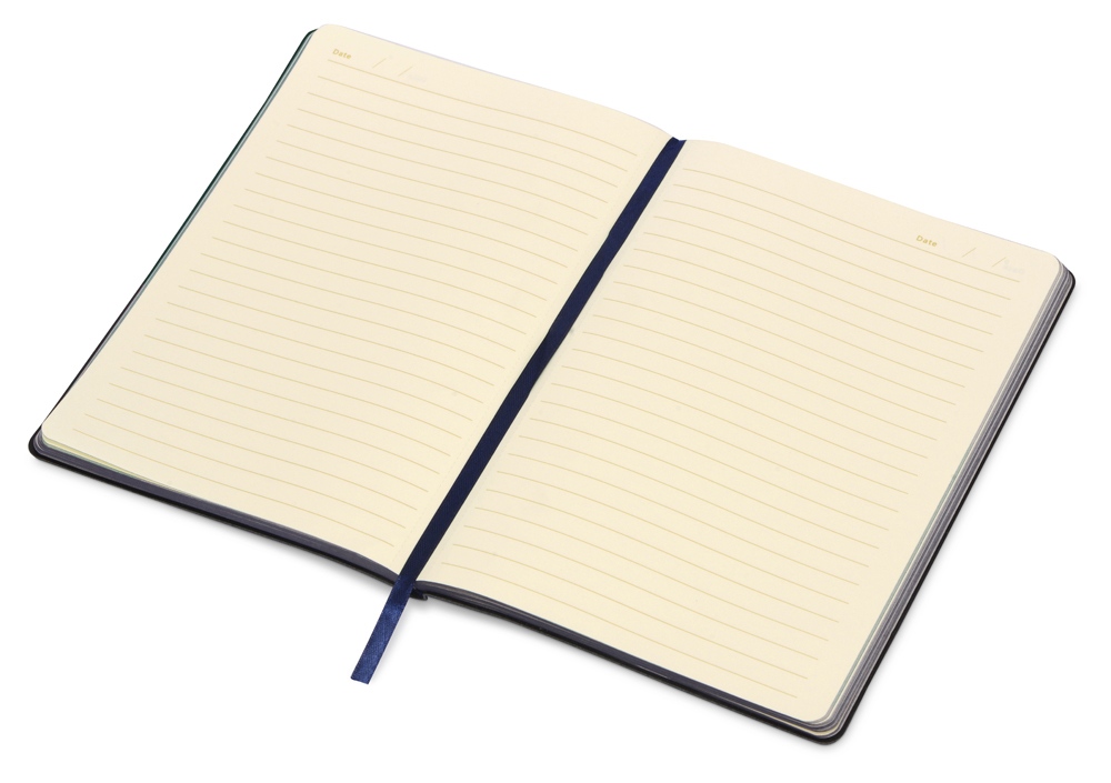 Блокнот А5 Fabrizio, 80 листов, цветной срез, темно-синий — изображение 3