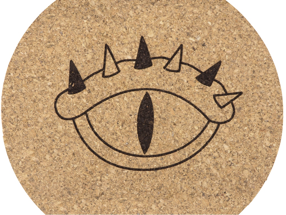 Набор костеров из пробки на подставке из пробки Krock (гравировка) — изображение 2