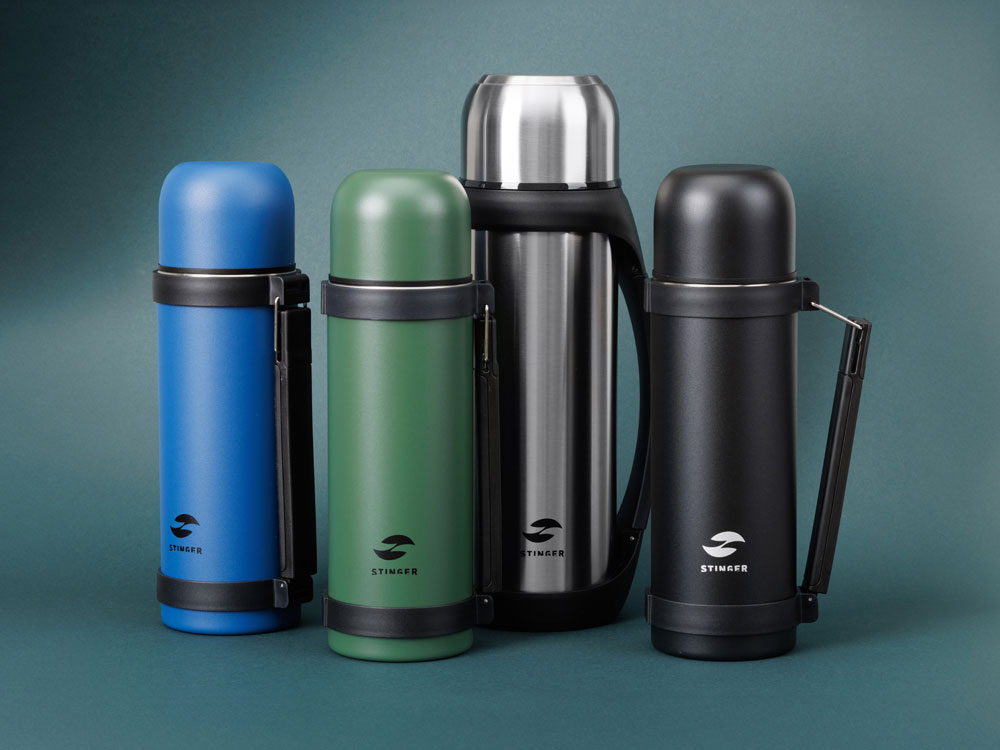 Термос Stinger, 1,2 л, широкий с ручкой, нержавеющая сталь, зелёный, 12,4 х 10,2 х 31,8 см — изображение 6