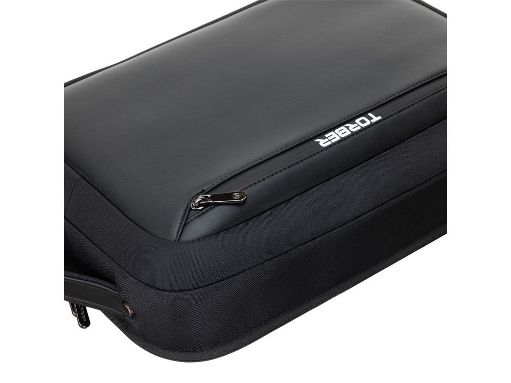 Рюкзак TORBER VOYAGE с отделением для ноутбука 15,6'', черный, нейлон/микрофибра, 30x12x42 см, 14л — изображение 8