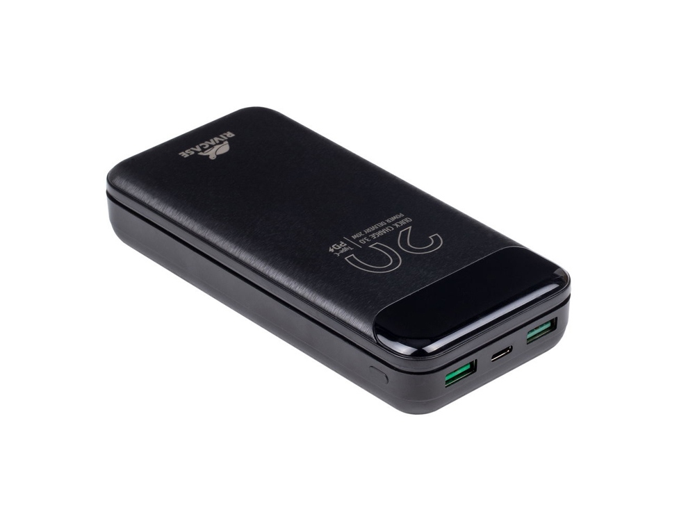 RIVACASE VA2582 (20 000mAh), QC/PD 22.5W внешний аккумулятор с дисплеем, черный /24 — изображение 8
