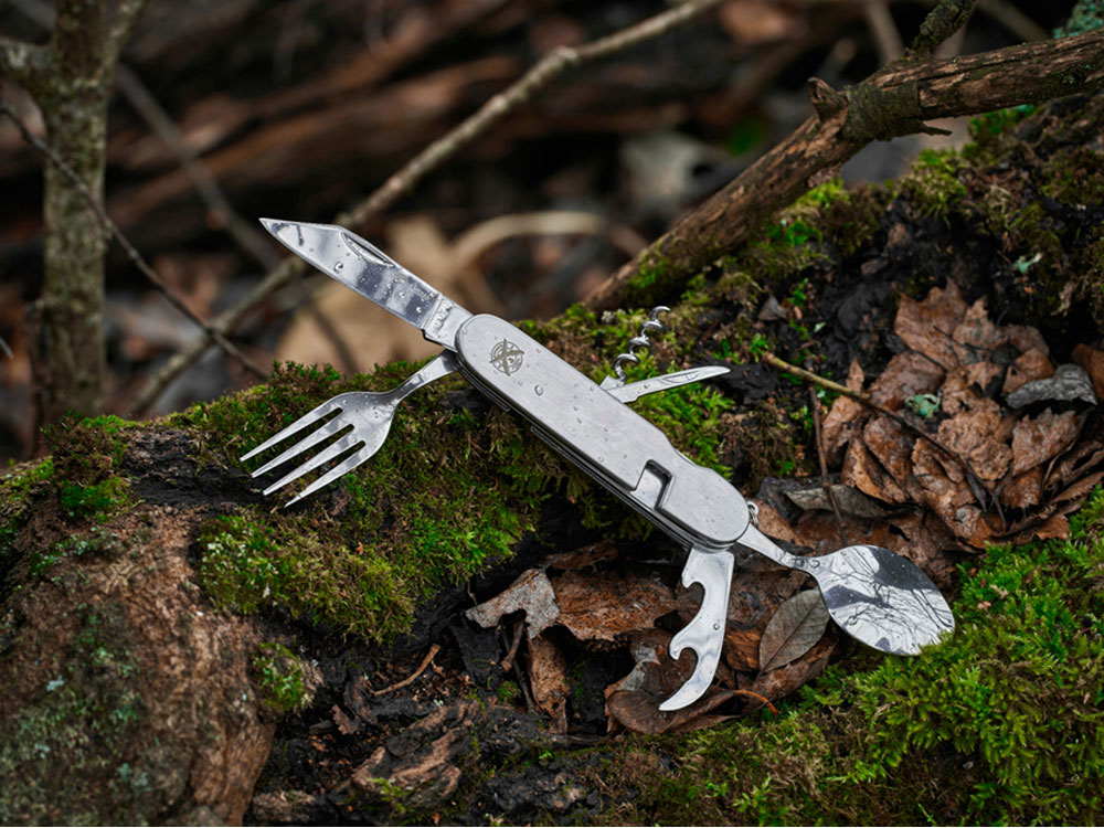 Нож перочинный Stinger, 109 мм, 8 функций, материал рукояти: нержавеющая сталь (серебристый) — изображение 7