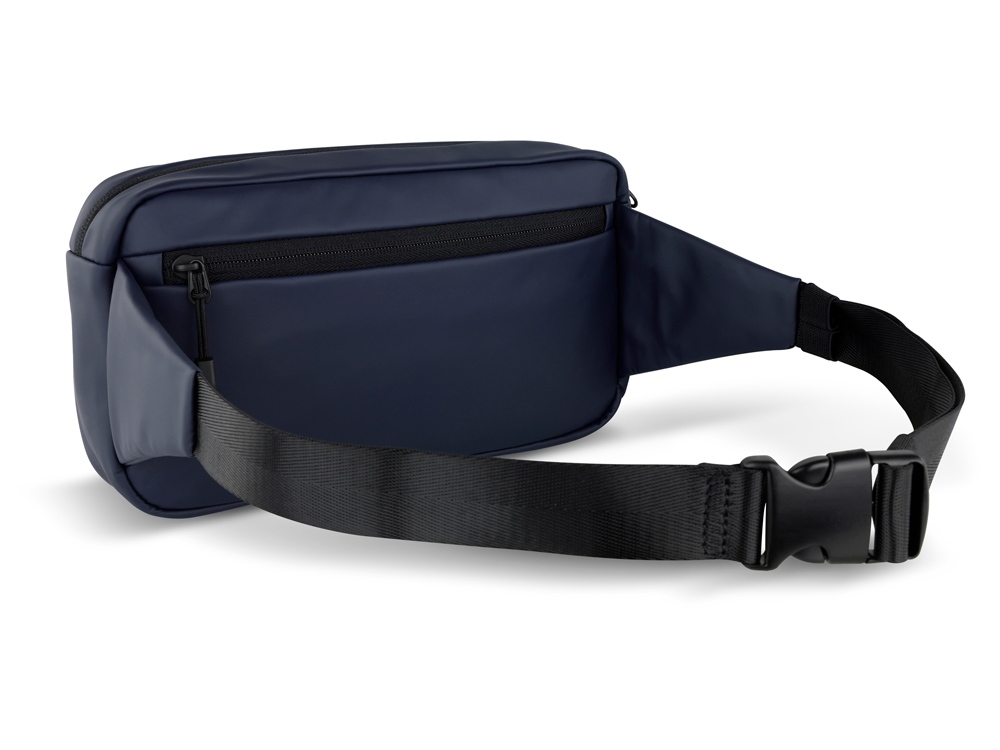 Сумка на пояс BUGATTI Blanc, синяя, тарпаулин/полиэстер, 26х5,5х13,5 см — изображение 8