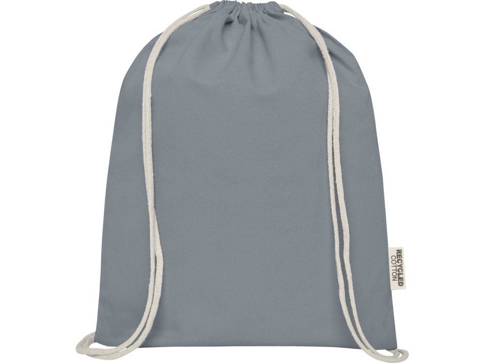 Oregon сумка-кисет из переработанного хлопка, сертифицированного согласно GRS, плотностью 140 г/м² - Серый — изображение 2