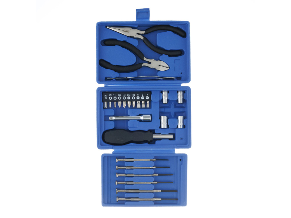 Набор инструментов Stinger, 25 инструментов, в пластиковом кейсе, 164x107x49 мм, синий — изображение 7