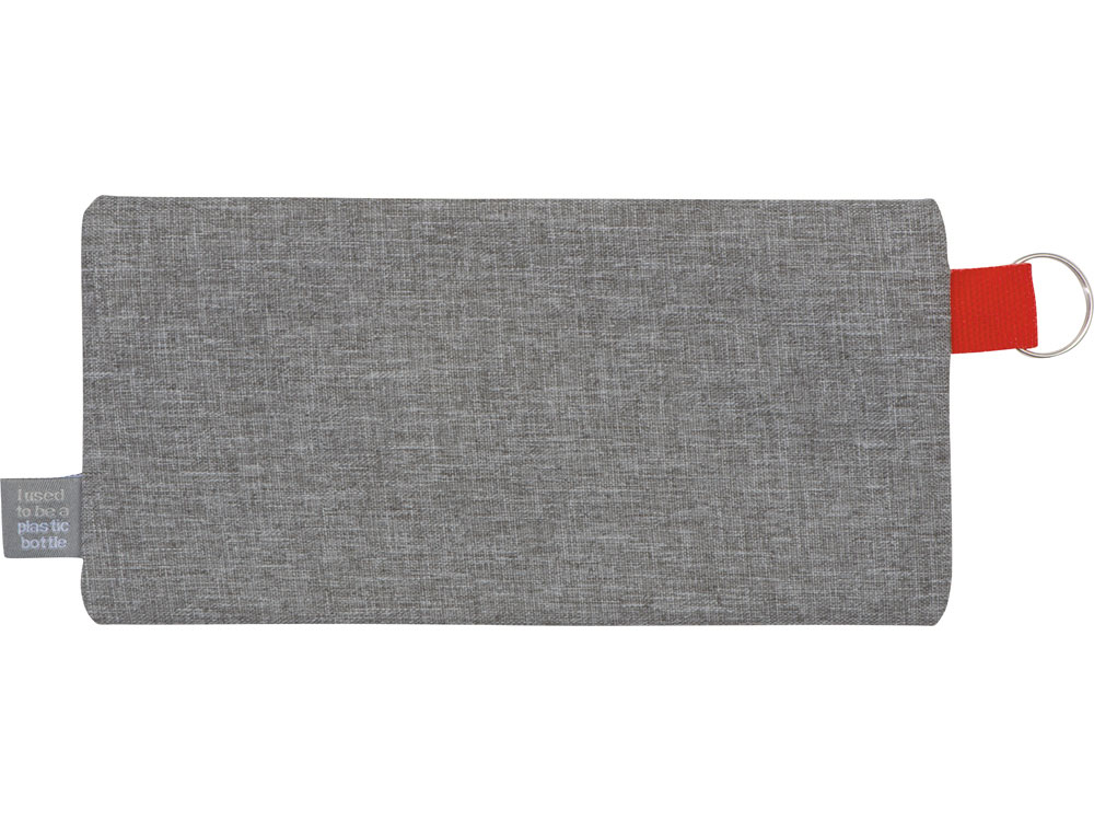 Универсальный пенал из переработанного полиэстера RPET Holder, серый/красный — изображение 4