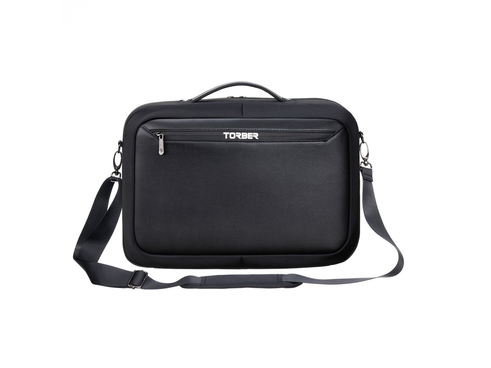 Сумка для ноутбука TORBER VOYAGE 15.6'', черный, нейлон/микрофибра, 43 х 10 х 29 см, 12л — изображение 6