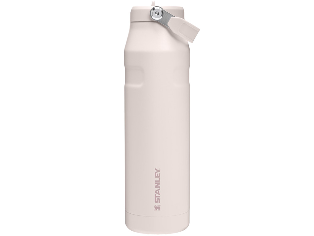 Бутылка для воды объемом 1,06 литра с откидной трубочкой Stanley IceFlow™ 2.0 - Light pink — изображение 2