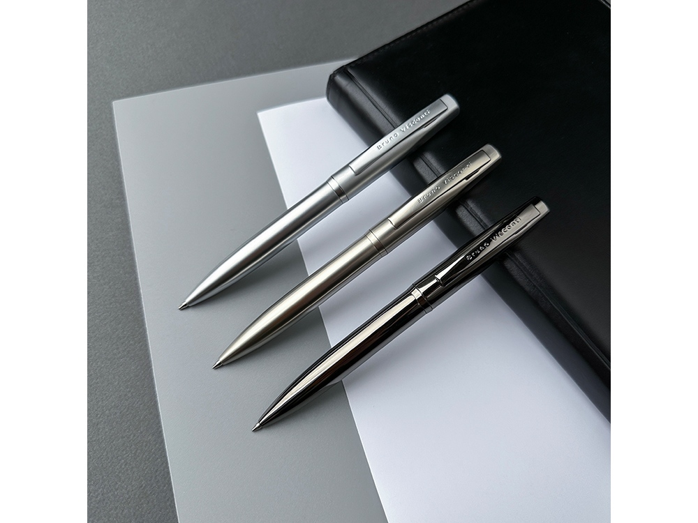 Ручка металлическая шариковая Portofino, вороненая сталь — изображение 6