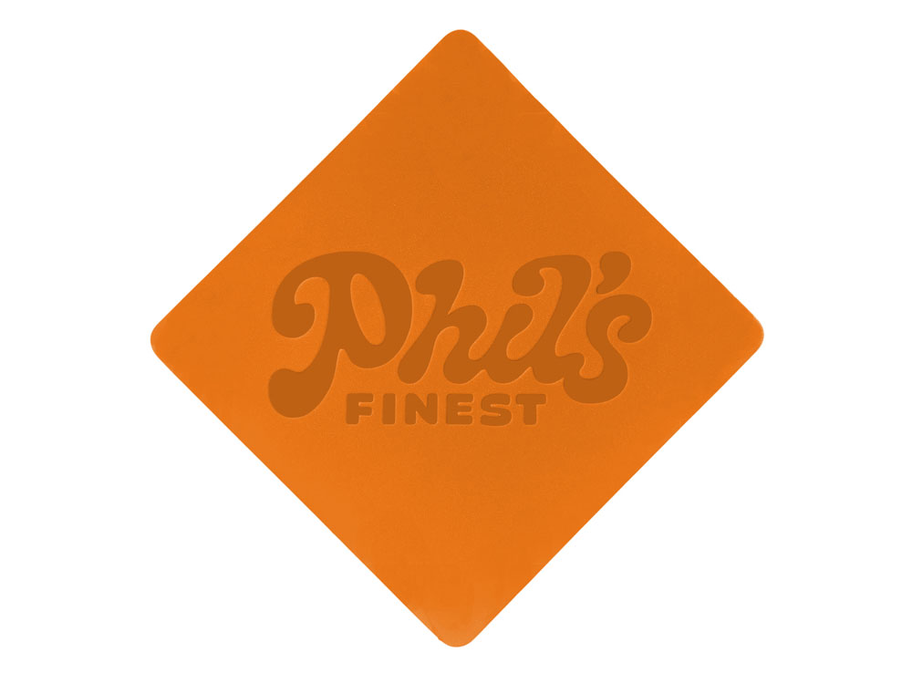 ПАТЧ РОМБ soft-touch (оранжевый) 7,6 х 7,6 см — изображение 3