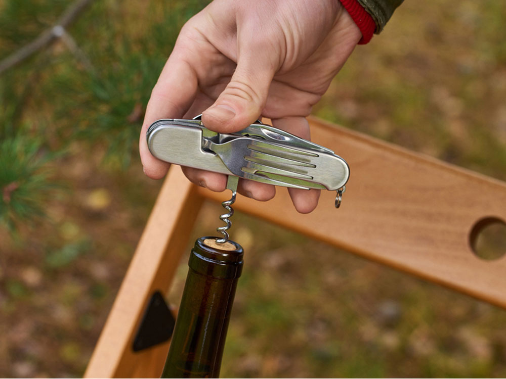 Нож перочинный Stinger, 109 мм, 8 функций, материал рукояти: нержавеющая сталь (серебристый) — изображение 12