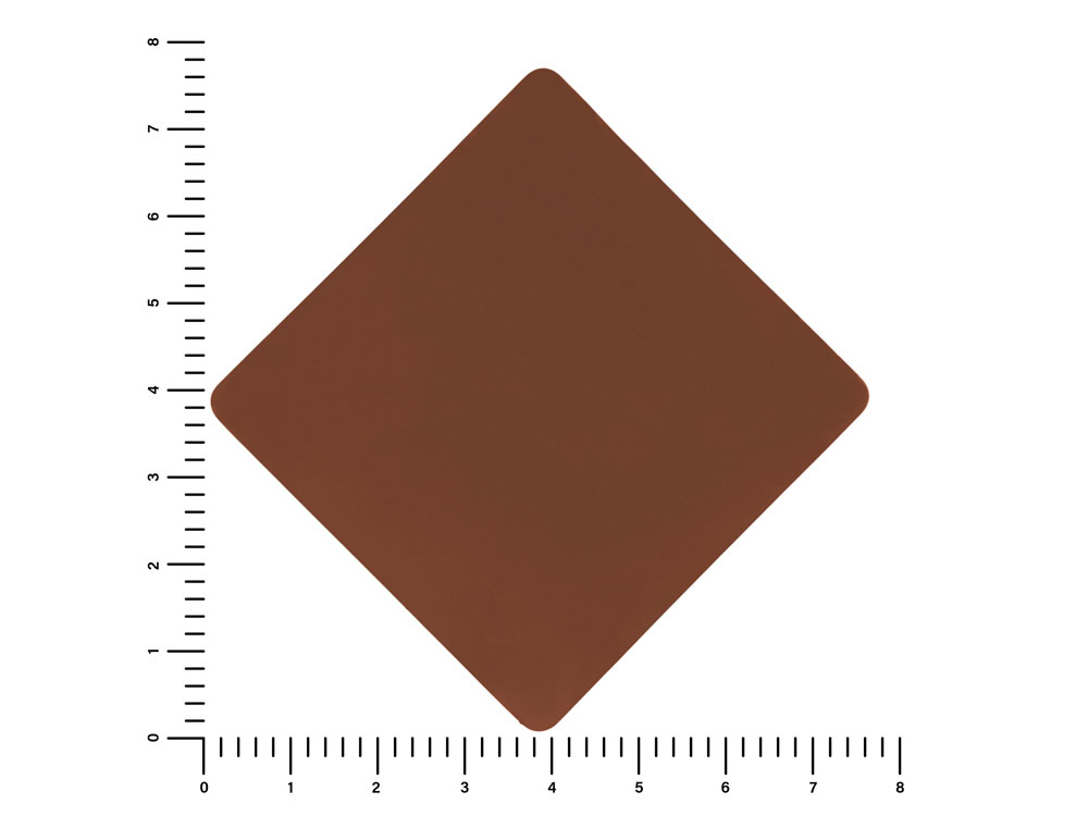 ПАТЧ РОМБ soft-touch (коричневый) 7,6 х 7,6 см — изображение 2