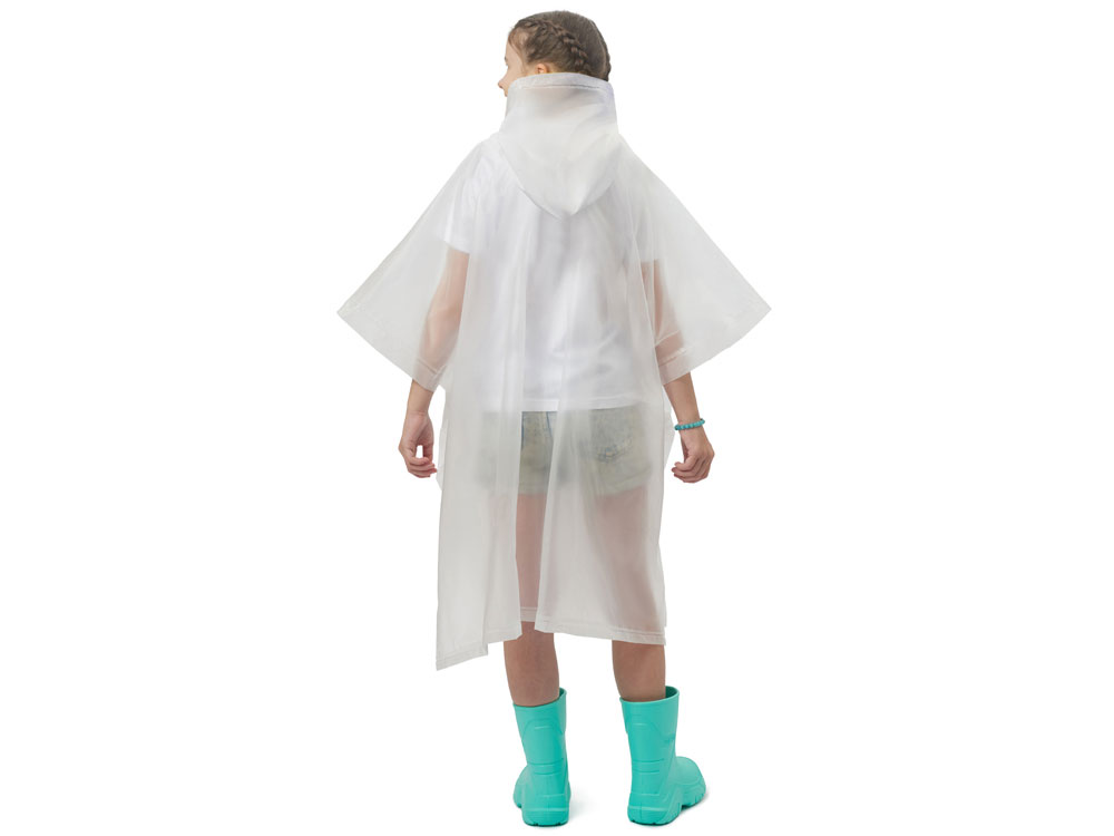 Пончо Hawaii c чехлом детский, белый — изображение 3