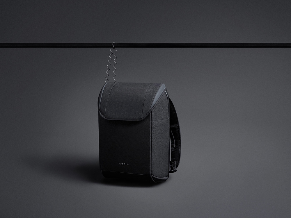 Водостойкий антикражный рюкзак Clickpack для ноутбука 15.6, черный — изображение 13