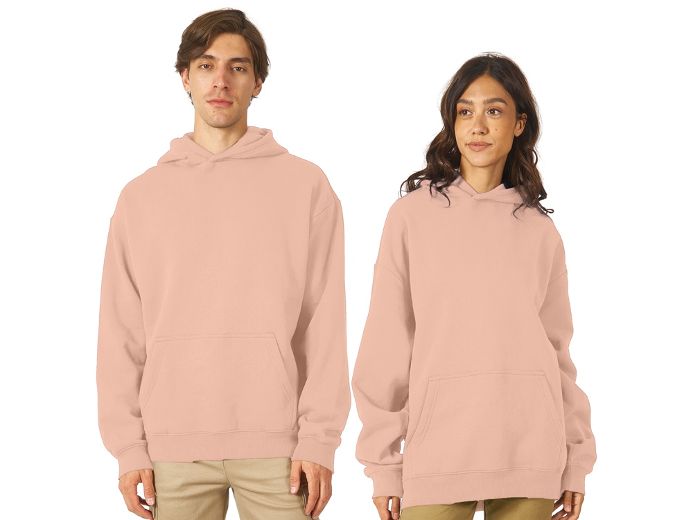 Толстовка с капюшоном оверсайз Berlin унисекс, лосось