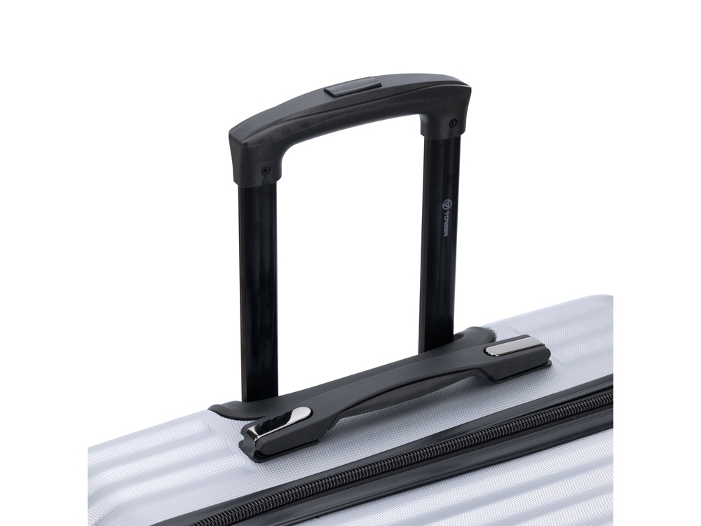 Чемодан TORBER Lama, серебристый, ABS-пластик, 49 х 29,5 х 77 см, 92 л — изображение 6
