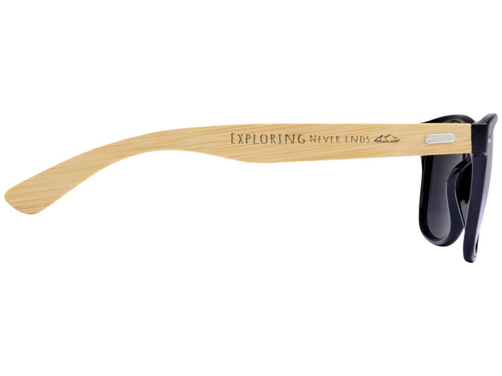 Солнцезащитные очки Hue с бамбуковыми дужками - Серебристый — изображение 4