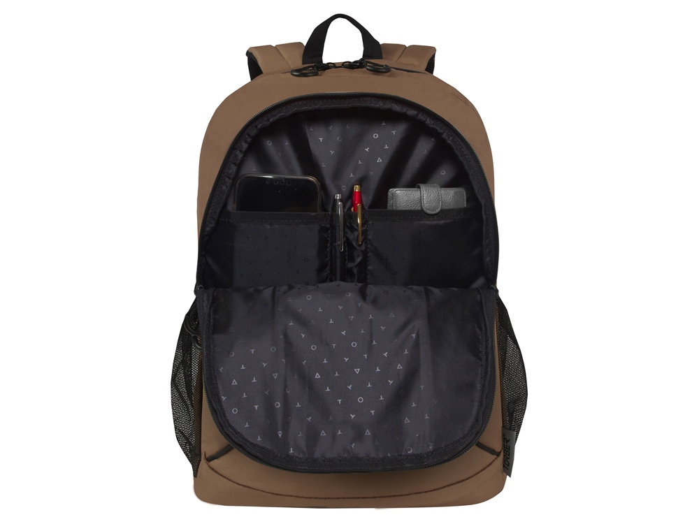 Рюкзак TORBER ROCKIT с отделением для ноутбука 15,6, коричневый, полиэстер 600D, 46 х 30 x 13 — изображение 6