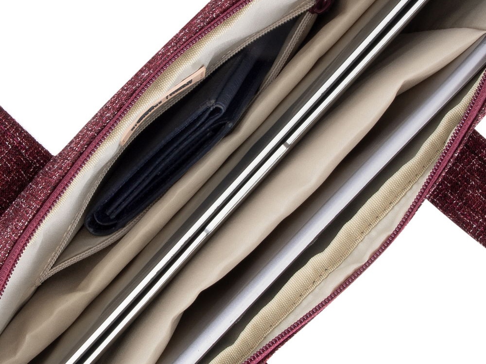 RIVACASE 7921 burgundy red сумка для ноутбука 14 — изображение 9