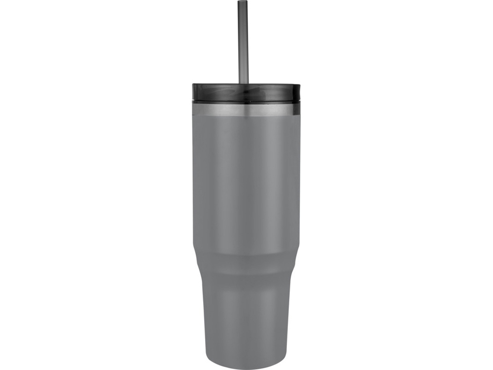 Melbourne кружка 1200 мл, сертифицированная согласно RCS, с соломинкой - Серый — изображение 2