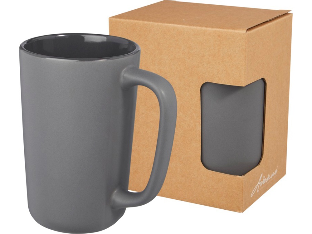 Керамическая кружка Perk объемом 480 мл, серый