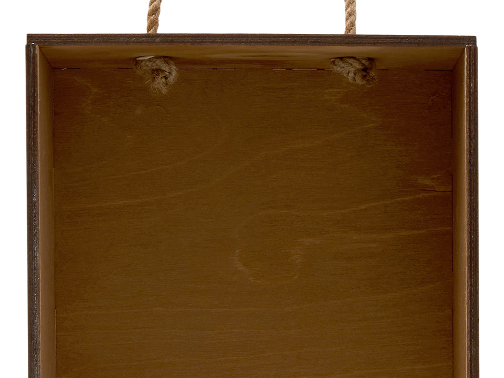 Подарочная коробка из фанеры Constellation 330х220х100 мм, фанера 6 мм, крышка на выдвижных пазах черная ЛХДФ 3 мм, бечевка — изображение 9