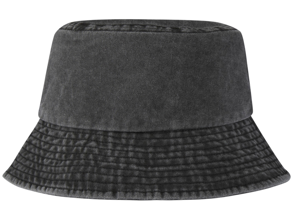 Панама Mitica стираная - Сплошной черный — изображение 2