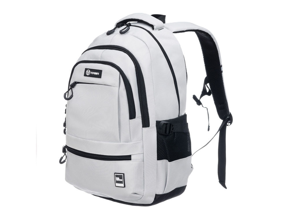 Рюкзак TORBER CLASS X, молочный, 46 х 32 х 13 см + Мешок для сменной обуви в подарок! — изображение 2