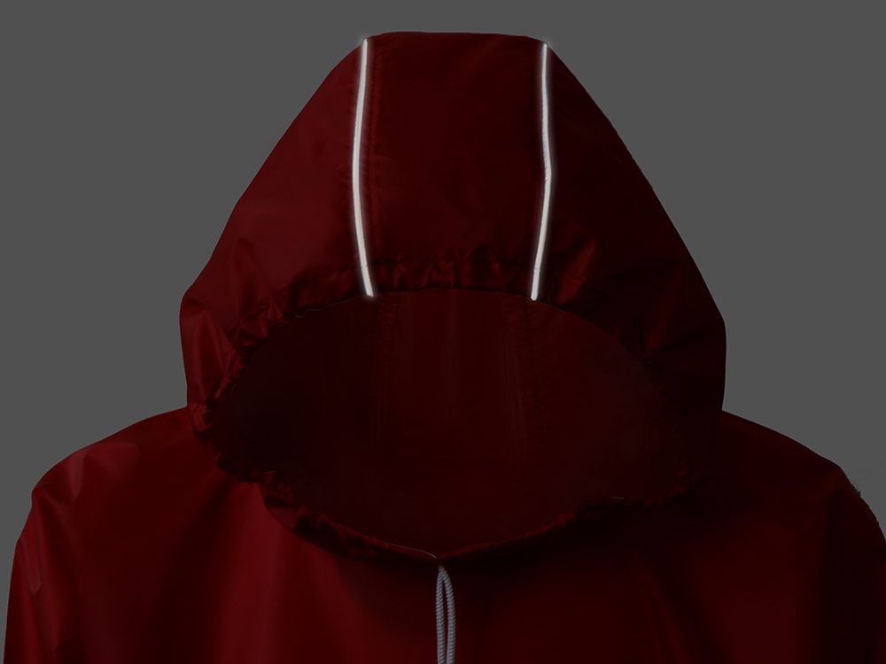 Дождевик - пончо Galaxy со светоотражающими элементами, красный — изображение 10