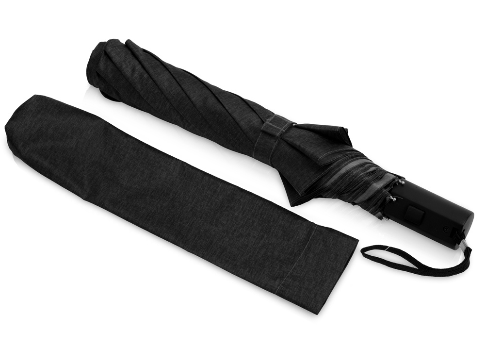 Зонт-полуавтомат Flick, черный — изображение 3