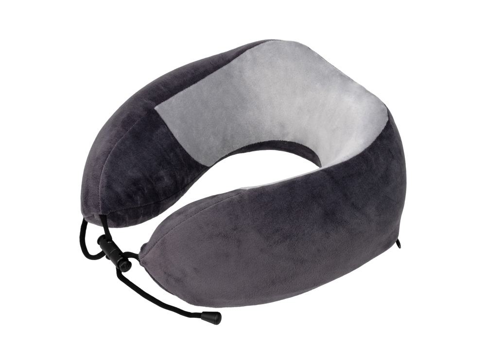 Подушка TORBER, дорожная, с эффектом памяти, тёмно-серая, полиэстер+спандекс — изображение 2