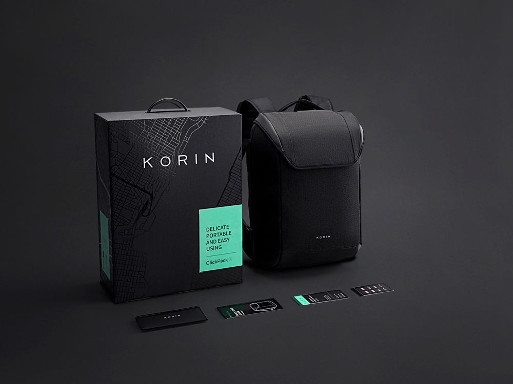 Водостойкий антикражный рюкзак Clickpack для ноутбука 15.6, черный — изображение 23