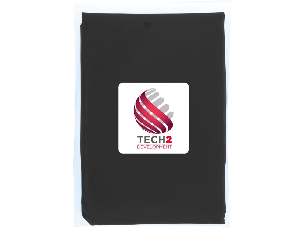 Одноразовый дождевик Mayan с чехлом для хранения из материалов, переработанных по стандарту GRS - сплошной черный — изображение 5