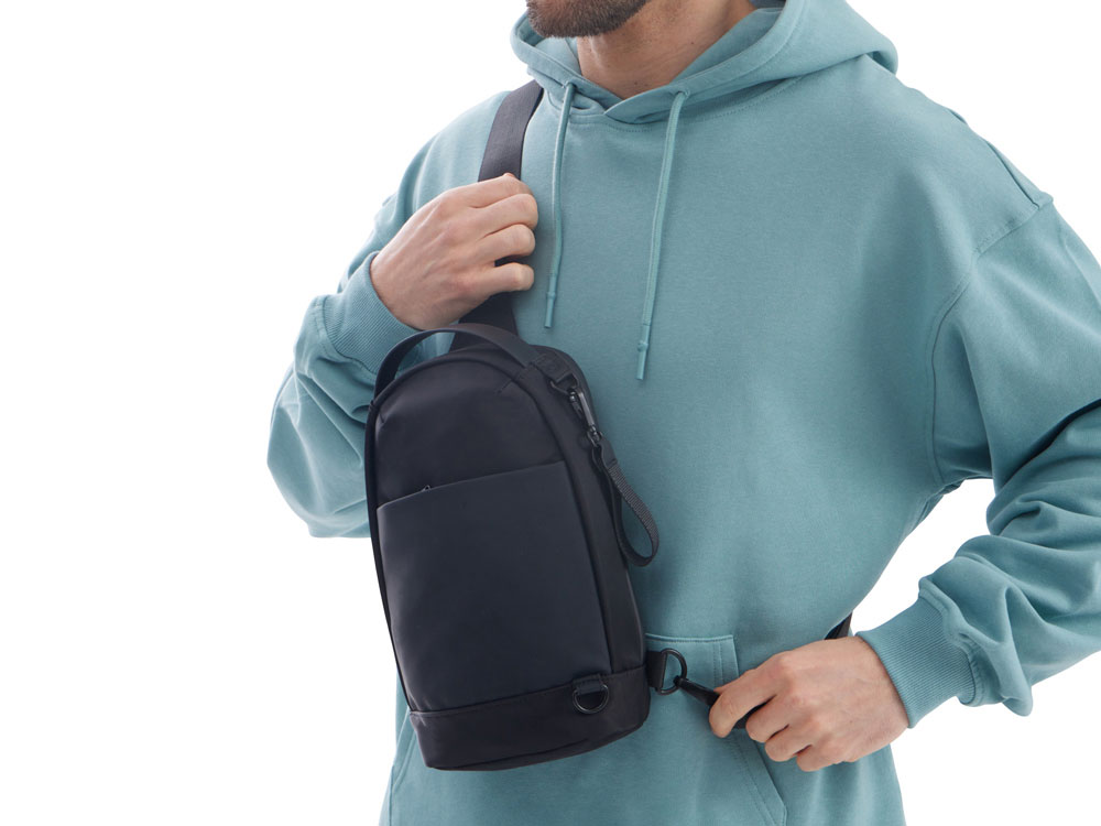 Рюкзак на одно плечо Silken, черный — изображение 11