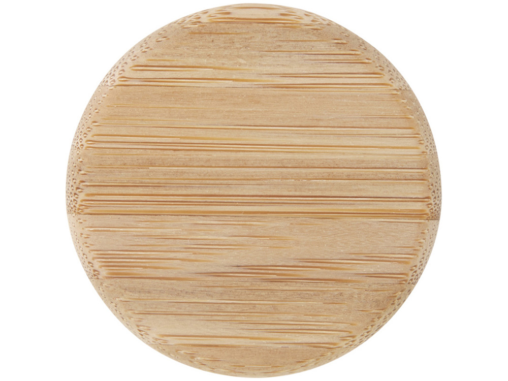 Стеклянная бутылка для воды Porto объемом 500 мл с силиконовой ручкой и бамбуковой крышкой - Серый — изображение 4