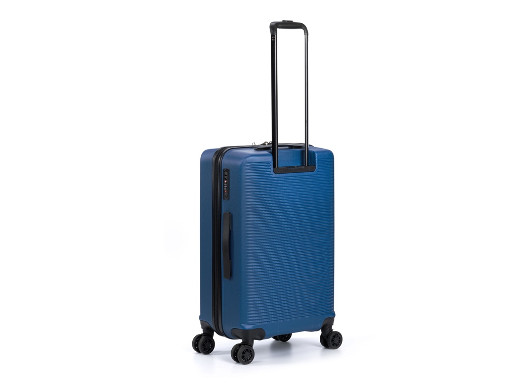 Чемодан TORBER Caspian, тёмно-синий, ABS-пластик, 43 х 26 х 68 см, 64 л — изображение 2