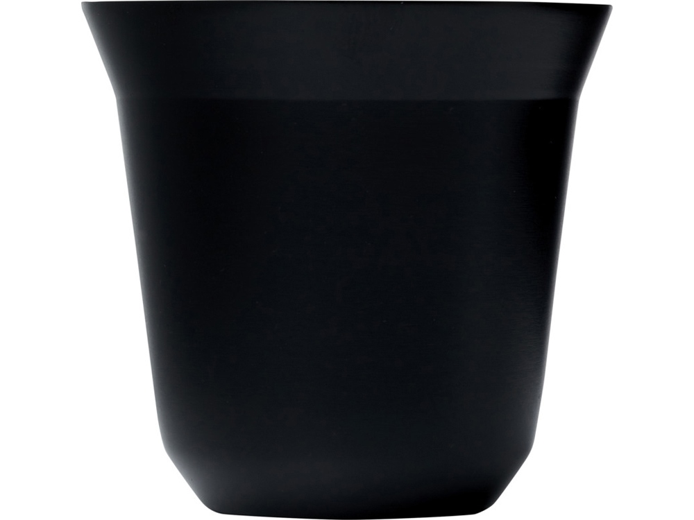 Duo набор чашек для эспрессо из нержавеющей стали, сертифицированный согласно RCS, 80 мл - сплошной черный — изображение 2