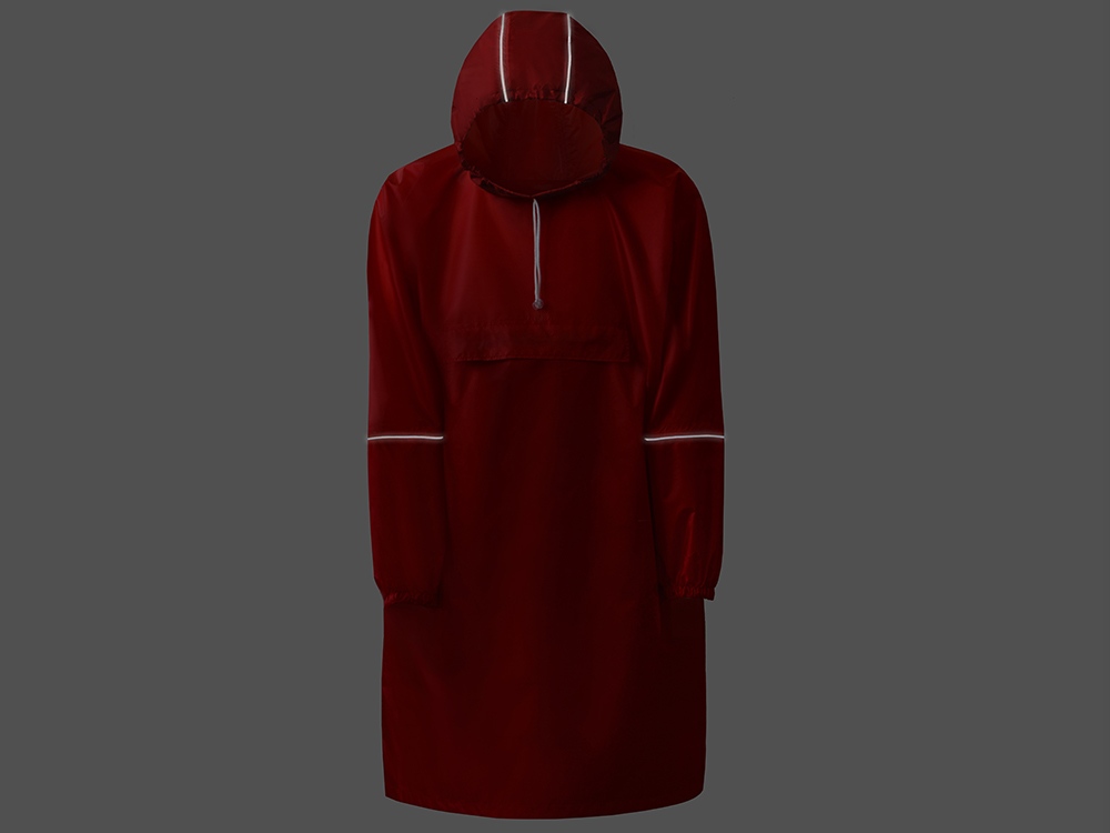 Дождевик - пончо Galaxy со светоотражающими элементами, красный — изображение 8