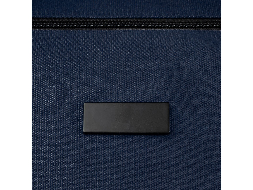 Спортивная сумка Joey из брезента, переработанного по стандарту GRS, объемом 25 л, темно-синий — изображение 5