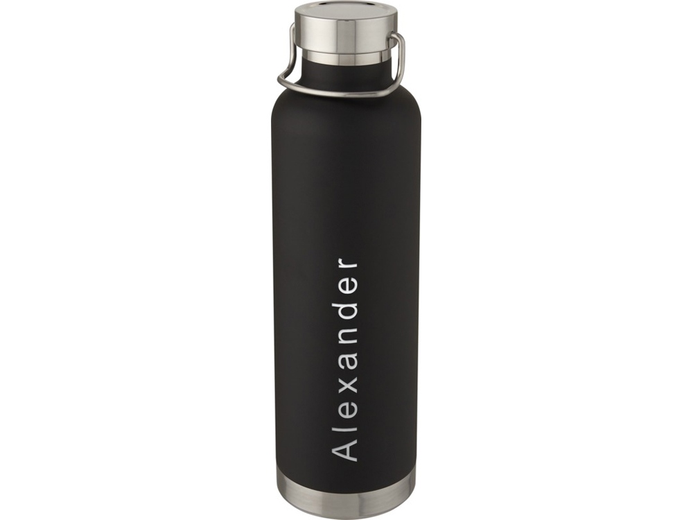 Thor, медная спортивная бутылка объемом 1 л с вакуумной изоляцией, черный — изображение 5